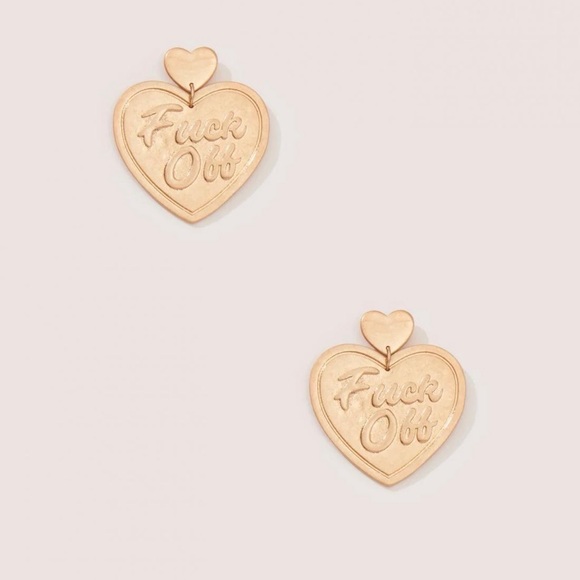 8 Other Reasons Jewelry - 8 Other Reasons Gold Heart Earrings